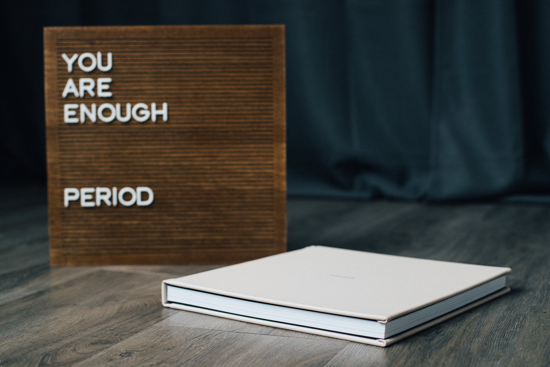 You Are Enough Period Love Yourself Leather Album