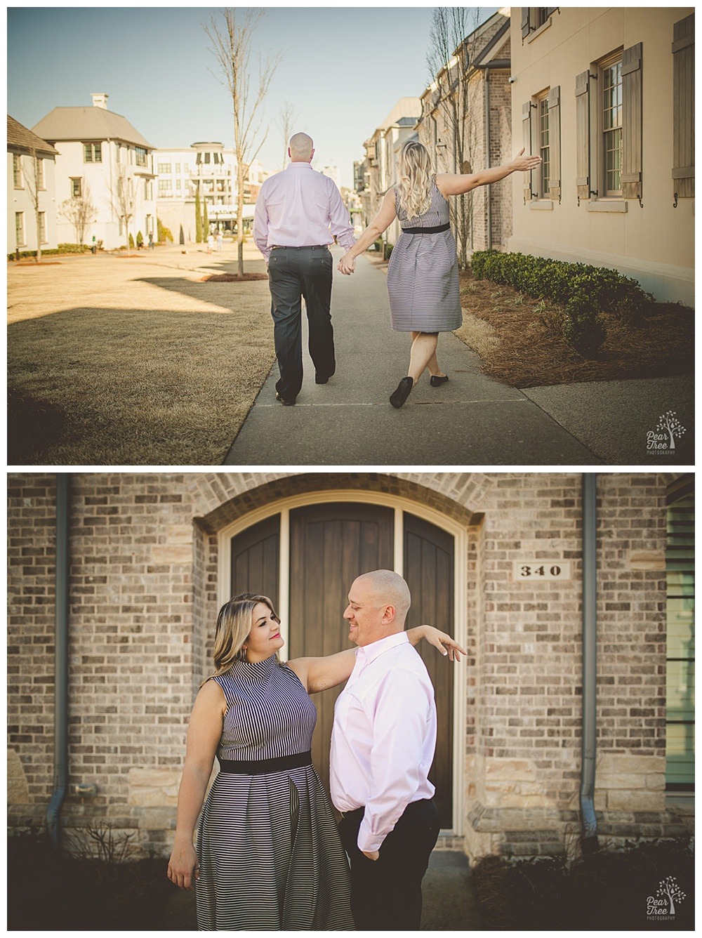 Romantic couple celebrating their engagement in Avalon.