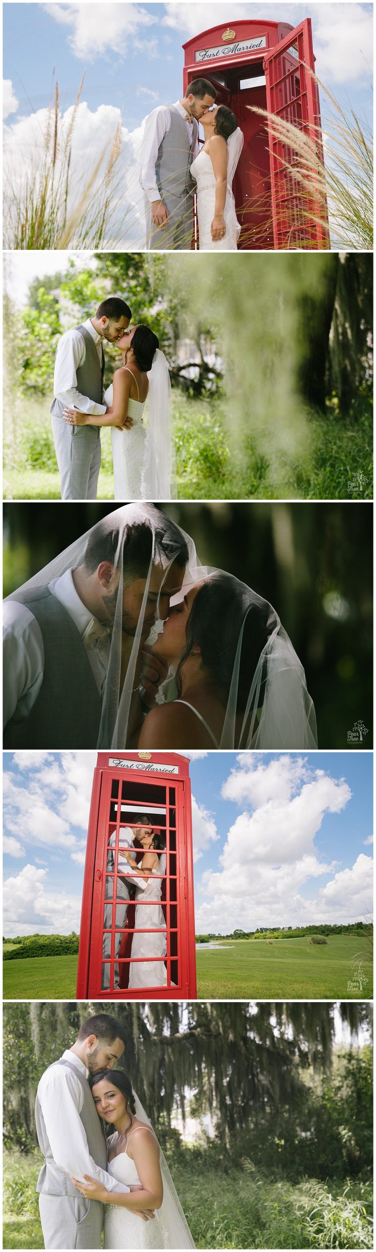 Gorgeous bride + groom holding and kissing each other after Royal Crest Room wedding