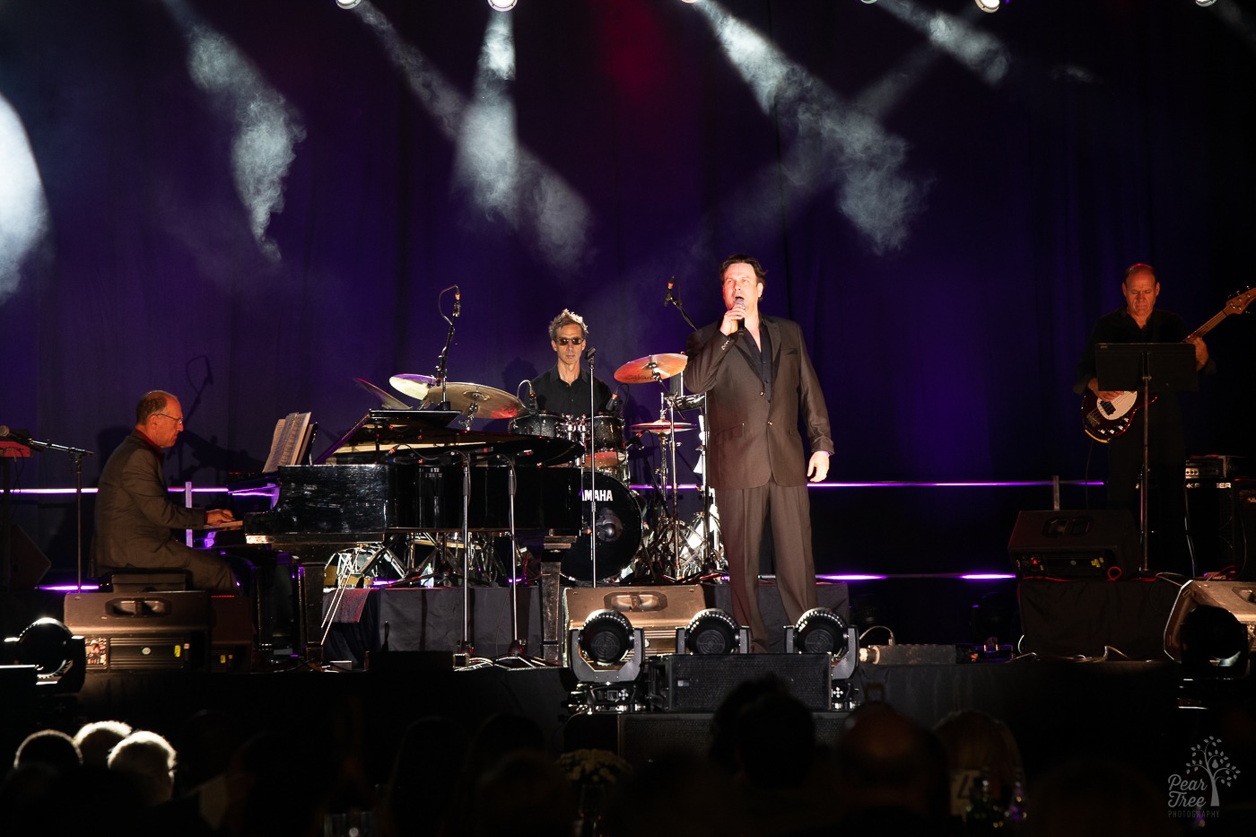 Richard Todd Adams singing live on stage with Neil Berg playing piano during the Night of Broadway Stars 2021