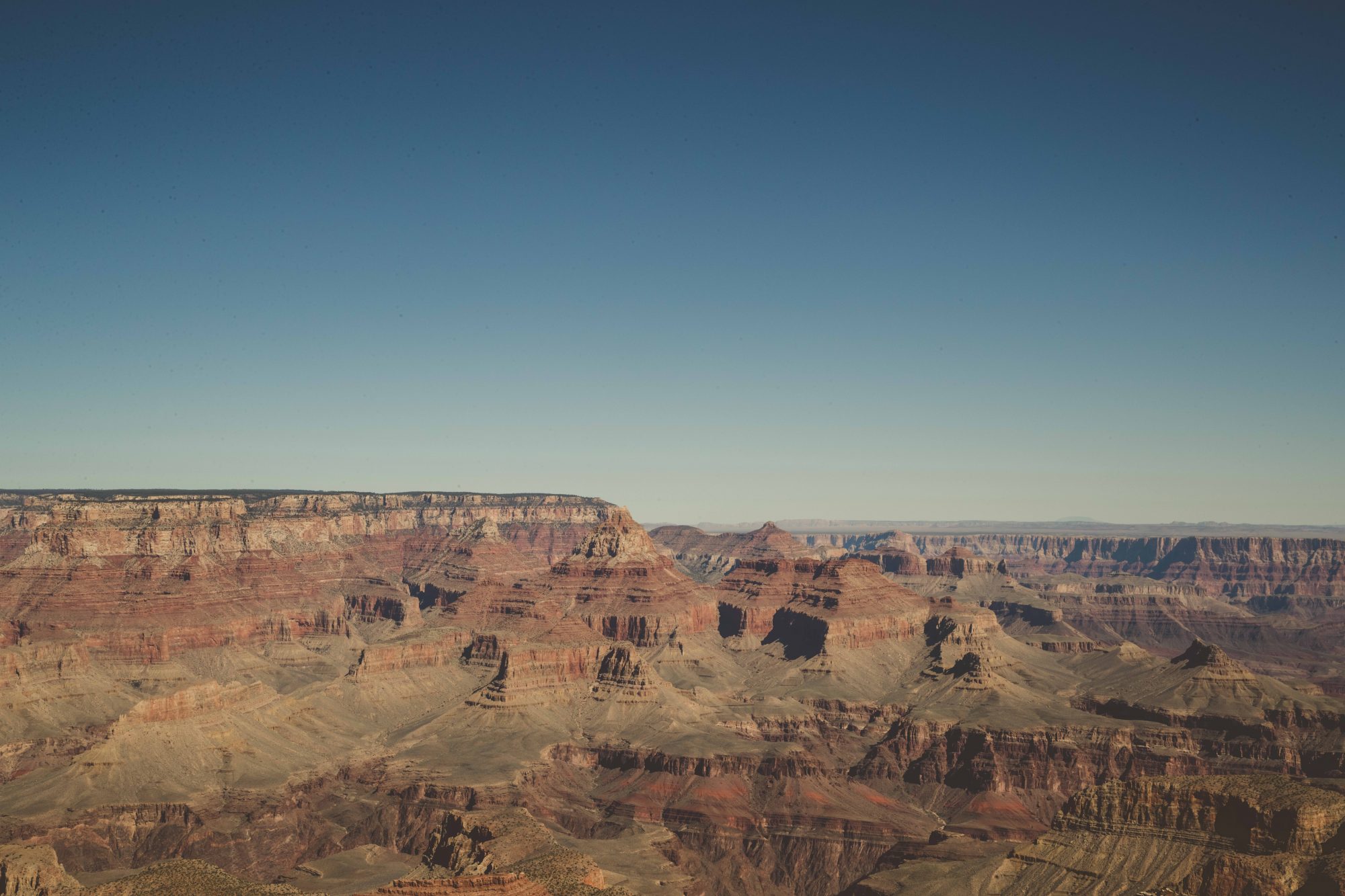 Late afternoon view of the Grand Canyon