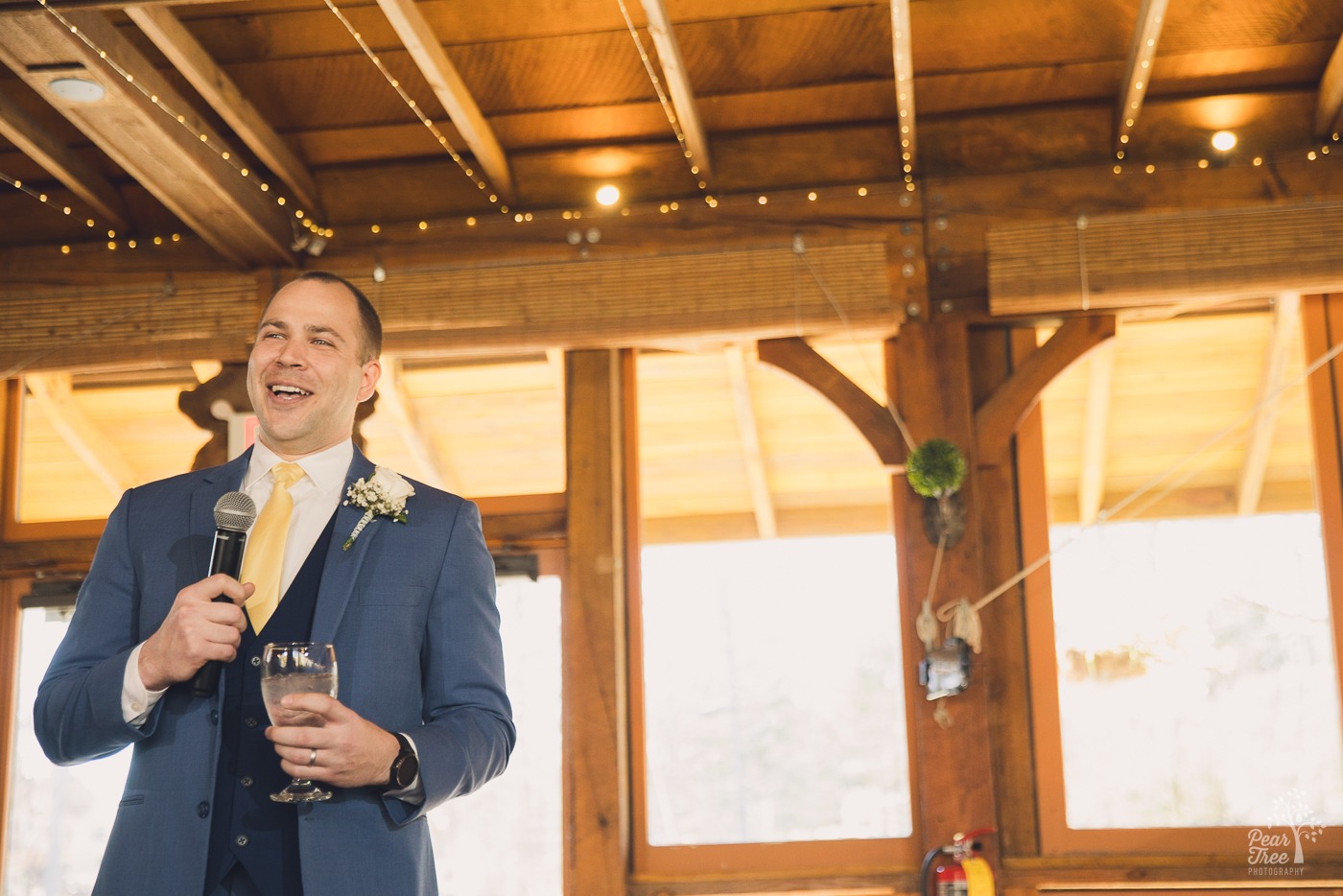 Brother of the bride giving a toast
