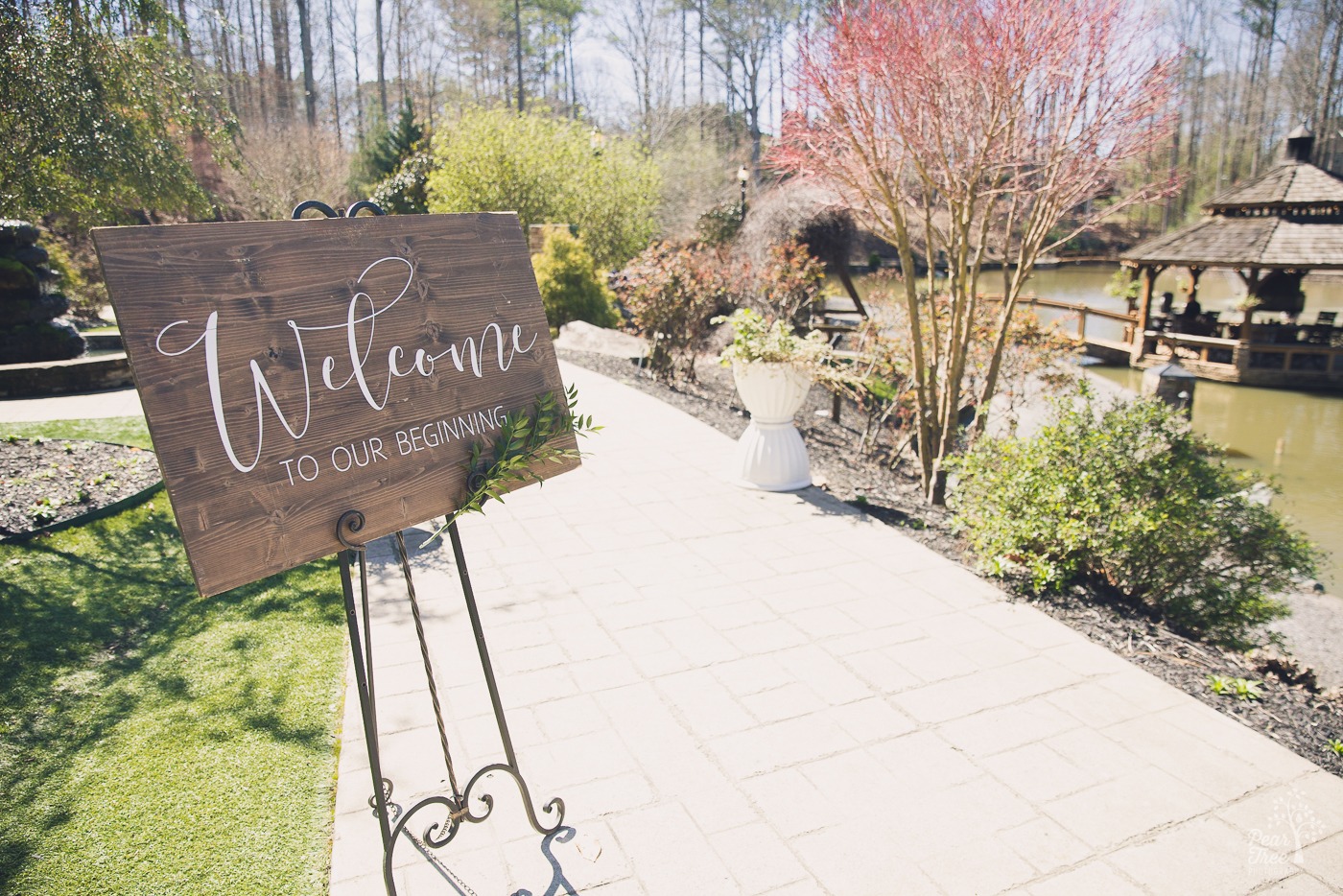 Welcome to our beginning sign at Rocky's Lake Estate