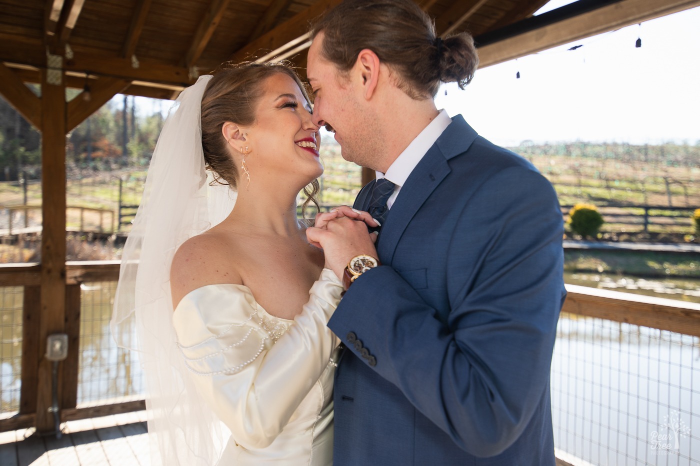 First dance between bride and groom at Big Door Vineyards